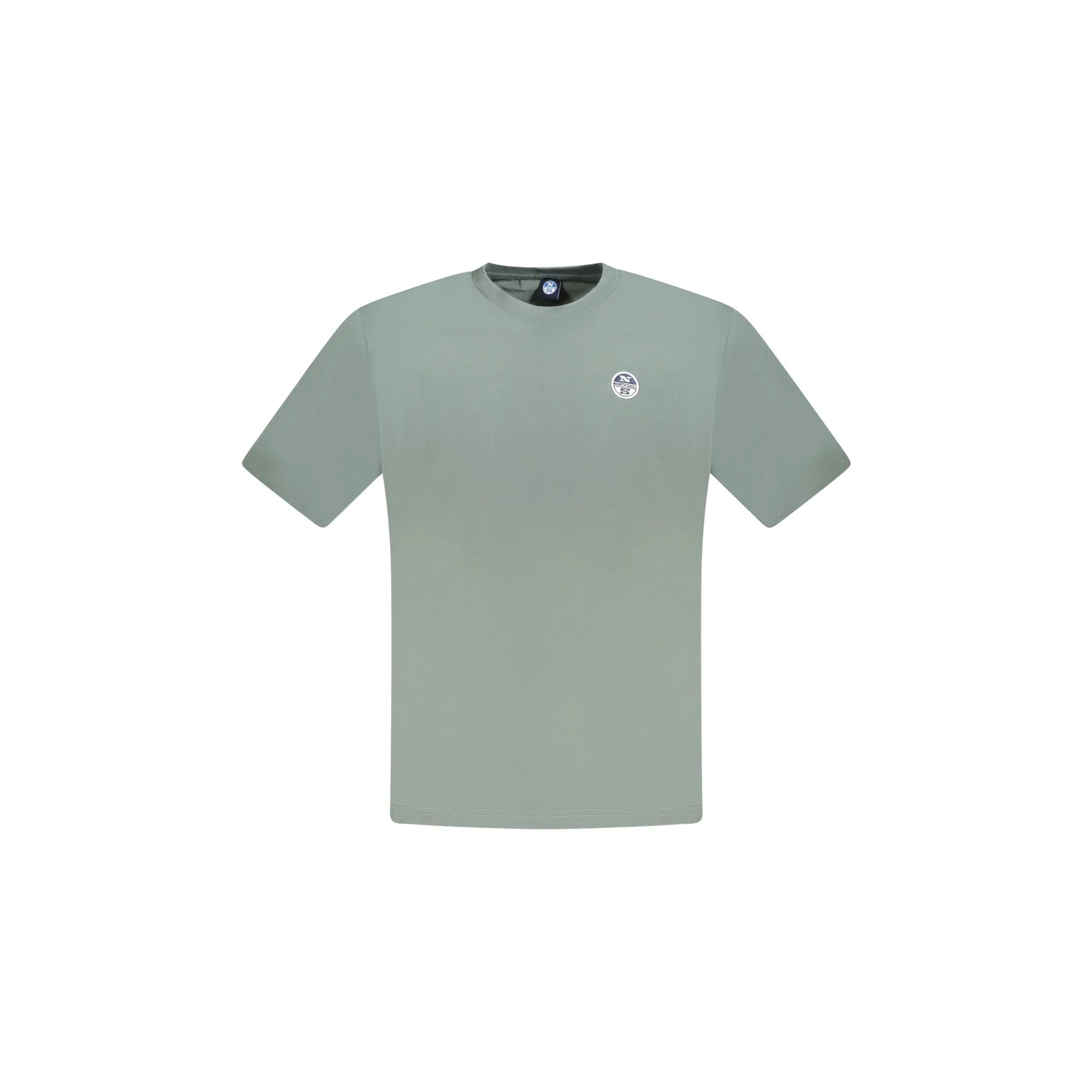 North Sails T-Shirt Uomo Verde Maniche Corte Applicazione Logo - foto prodotto